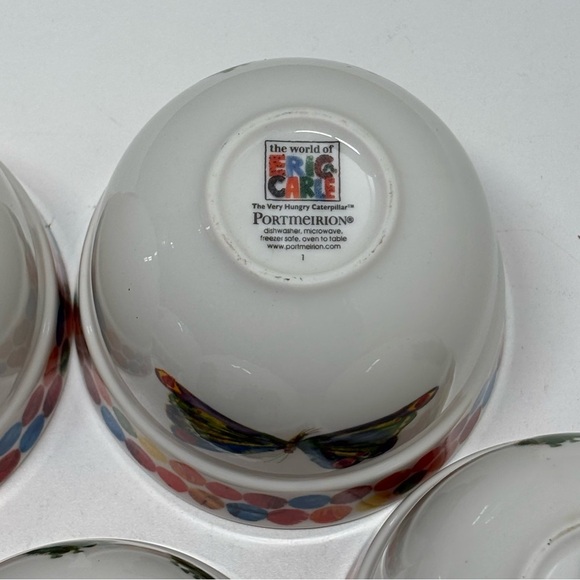 Set of 5 Eric Carle Portmeirion The Very Hungry Caterpillar ceramic bowls - Picture 7 of 9